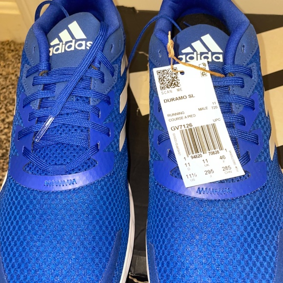 Adidas Duramo SL Blue Running Sneakers Athletic Size Mens 11.5 - Picture 3 of 9